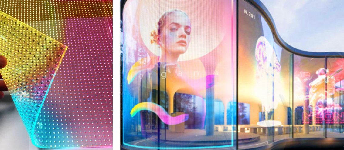 LED FLEXIBLE INVISIBLE FILM HOLOGRAPHIC DISPLAY